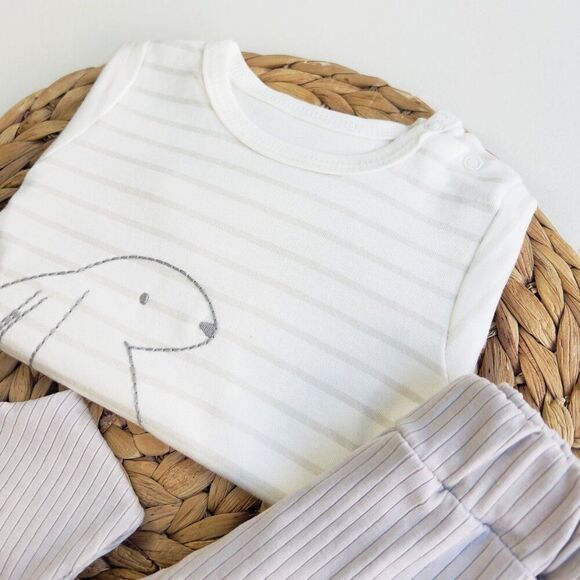 Dreamline Baby Organic Cotton Bodysuit & Pants Set Bunny - Picture 4 of 4